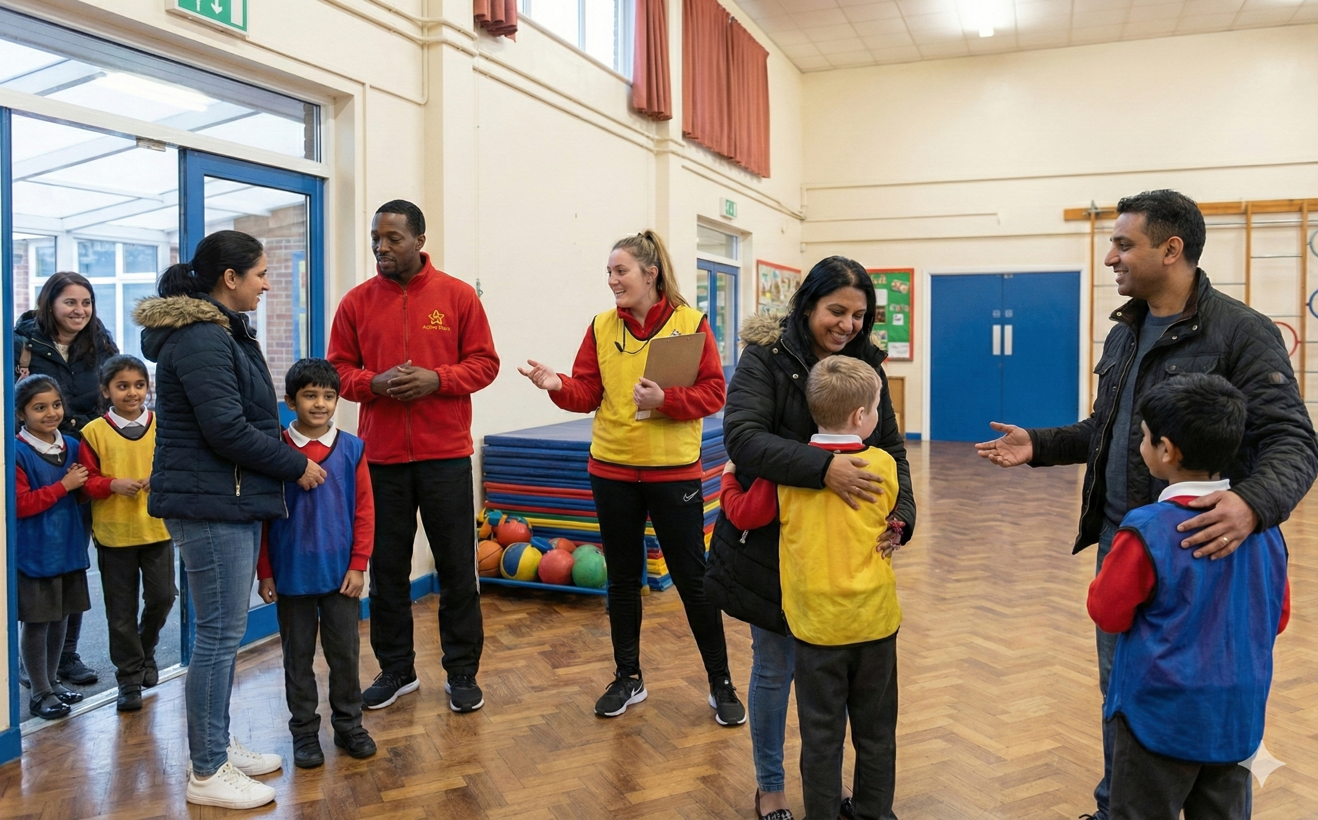 Parents supporting students pitch-side